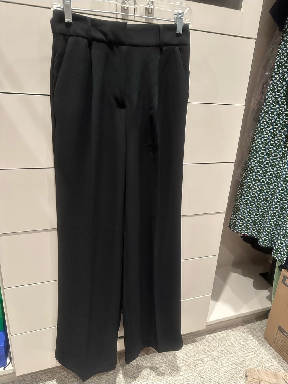 LOFT Black Wide-Leg Trousers